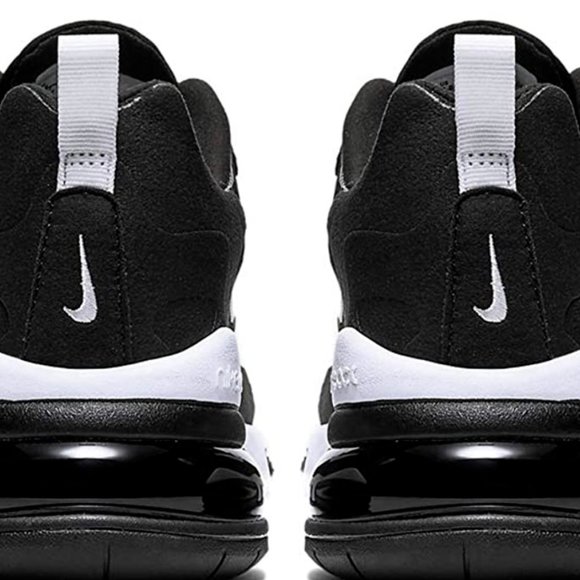 Nike Air Max 270 React Men'sRunning Shoes Black White CI3866-004 Oreo Black - Picture 8 of 10